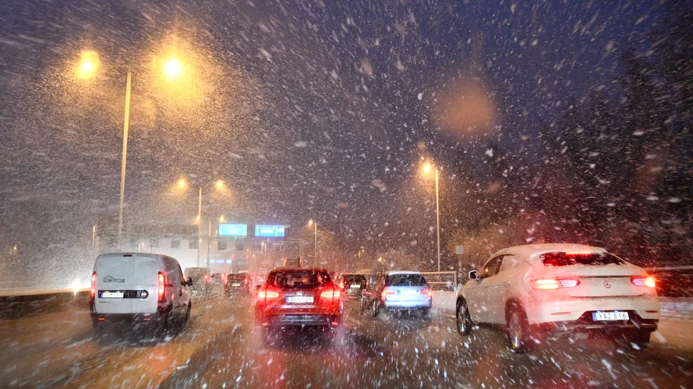 SMHI klass 1-varnar för snöfall i mitten av maj. Arkivbild.