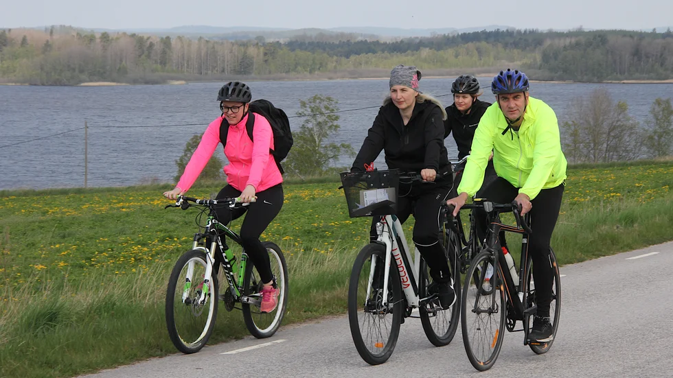När stigningen upp mot Vennebjörke är avklarad, finns det en fantastisk utsikt över sjön att njuta av. 