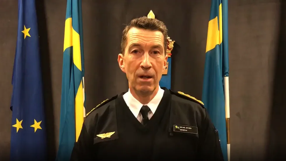 Överbefälhavare Micael Bydén meddelar Försvarsmaktens planer att förstärka Kalixfors skjutfält.
