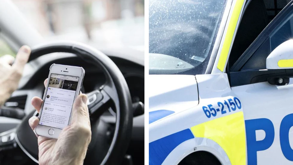 Den 36-årige mannen förnekar att han körde bil samtidigt som han pratade i mobiltelefonen. (Bilderna är tagna i andra sammanhang.)