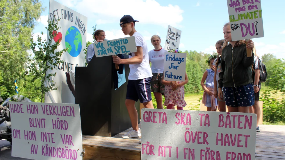 Såhär såg det ut vid fjolårets Polustuståg, där Greta Thunberg var ett givet inslag.
