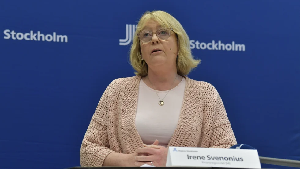 Finansregionråd Irene Svenonius (M) är en av de medverkande på pressträffen. Akrivbild.