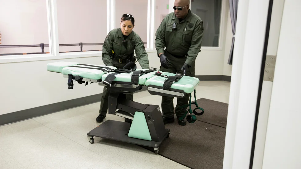 Antalet verkställda dödsstraff var det lägsta på tio år förra året. Här arkivbild från San Quentin-fängelset i USA.