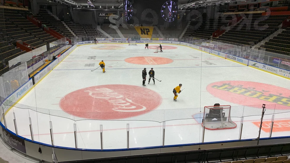 Skellefteå AIK tränar i Skellefteå Kraft arena inför matchen mot Linköping på hemmaplan på torsdagskvällen.