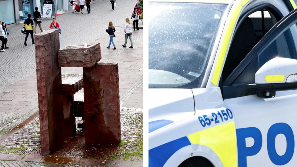 En 24-årig man har åtalats för att ha försökt att sparka en väktare på Lilla torget i Linköping. 