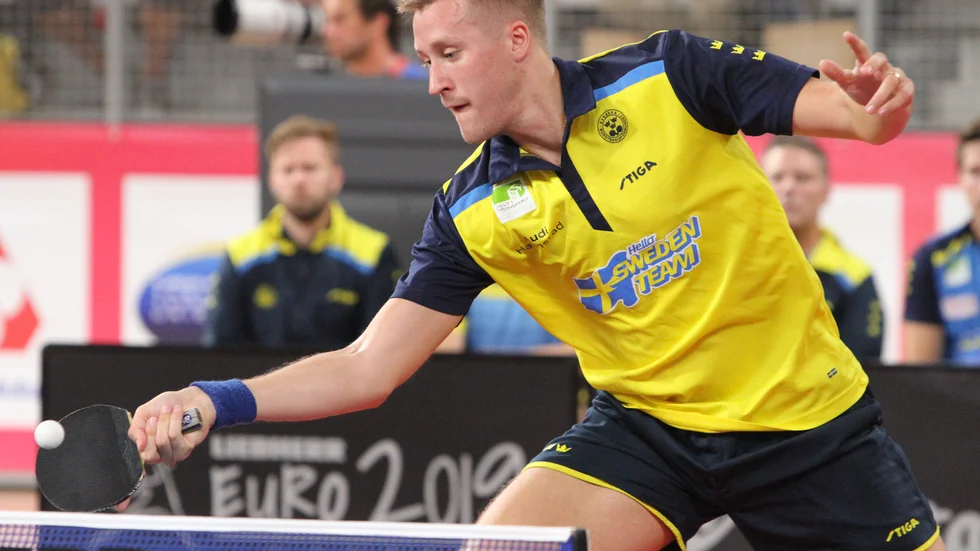 Svenske bordtennisstjärnan Mattias Falck. Arkivbild.
