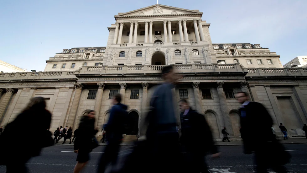 Storbritanniens centralbank Bank of England ber om ursäkt för sin roll i slavhandeln. Arkivbild.