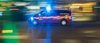 Olycka på E4 - bil hamnade på taket