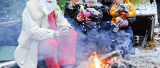 Tomtebesök på julmarknad