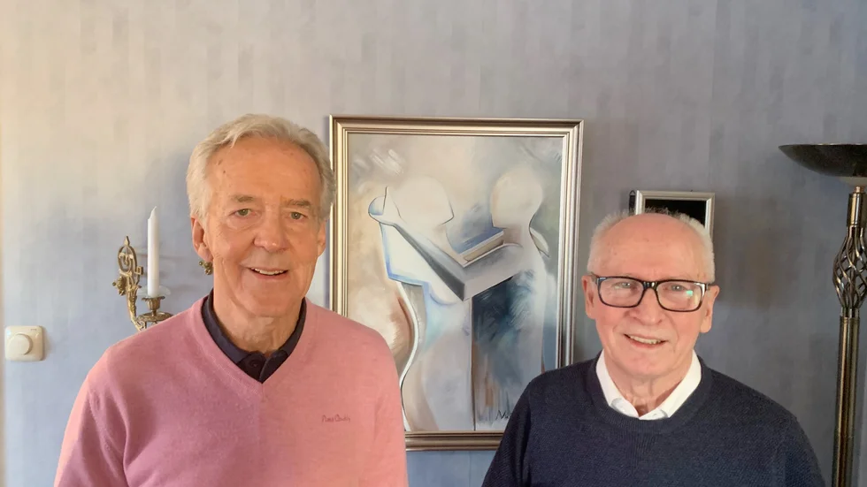 Kämpar mot prostata – och ger tips. Göran Eklund och Leif Sundqvist, Skellefteå, som båda drabbats, men behandlats och återgått till ett normalt vardagsliv. De dansar nästan tillsammans, se tavlan, och stöttar andra som drabbats.