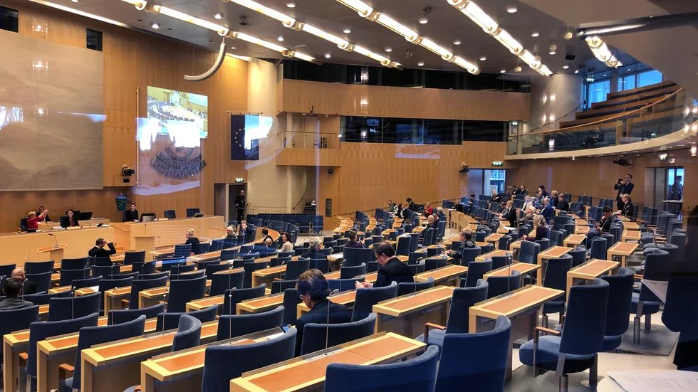 Riksdagen ska på torsdagen besluta om en lagändring som ger regeringen ökade maktbefogenheter. Arkivbild.