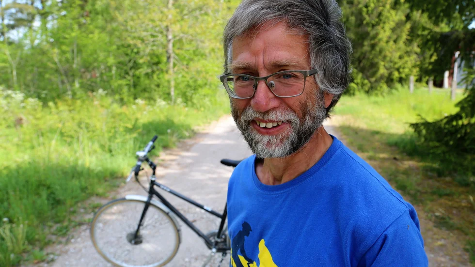 Claude Rouget, den franske norrmannen, har de senaste nio veckorna befunnit sig på Gotland, mitt under corona-krisen. 200 mil på cykel har det blivit, tack för allt, säger han till öborna.
