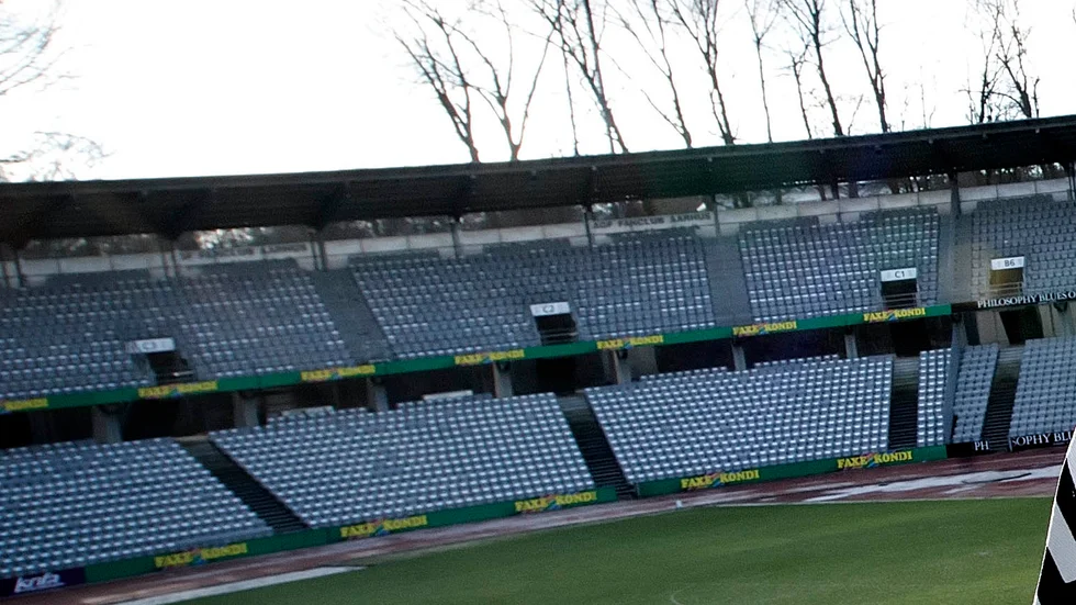 Här på Ceres Park i Århus ska läktarna fyllas med digitala åskådare när AGF gör omstart i danska ligan mot Randers. Arkivbild.