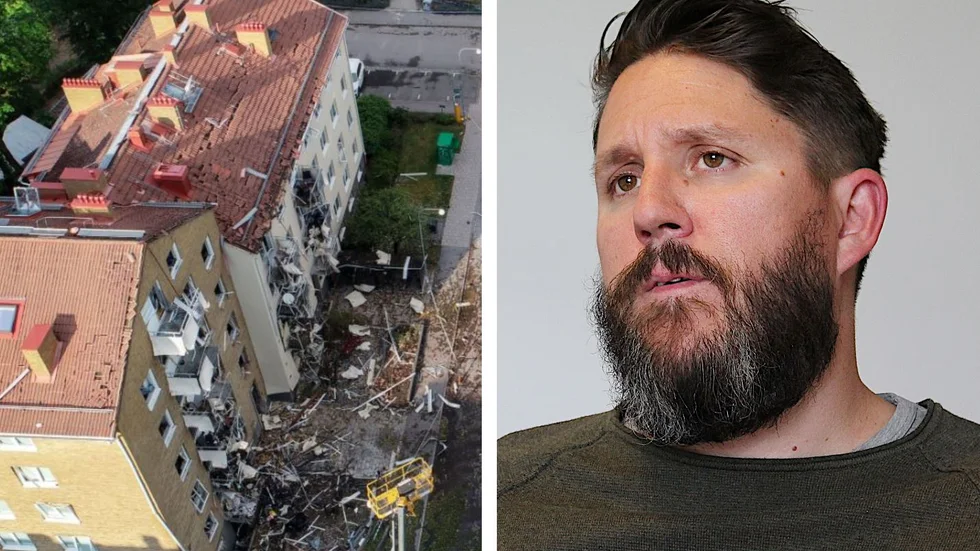 Polisens utredningsledare John Skoog säger att ett sms kan ha utlöst sprängladdningen på Ådalagatan den 7 juni förra året. 