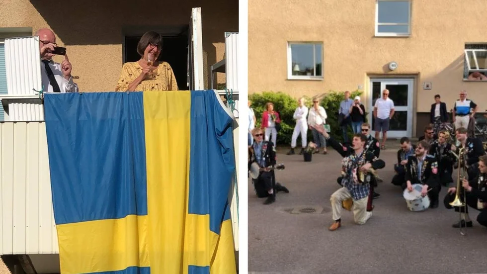 Trots coronapandemi och isolering blev Christina Ringvides 70-årsdag hennes livs kanske bästa födelsedag. "Jag kände mig som drottningen när jag stod där uppe", säger hon. 