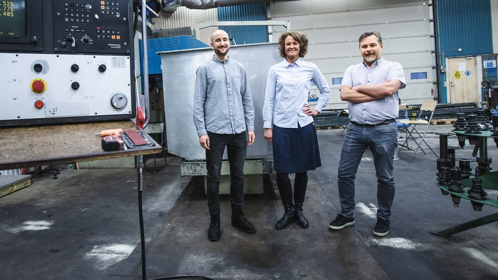 Sammy Pergament, Eva-Lena Bergkvist och Nicklas Jadinge är glada över framgångarna.
