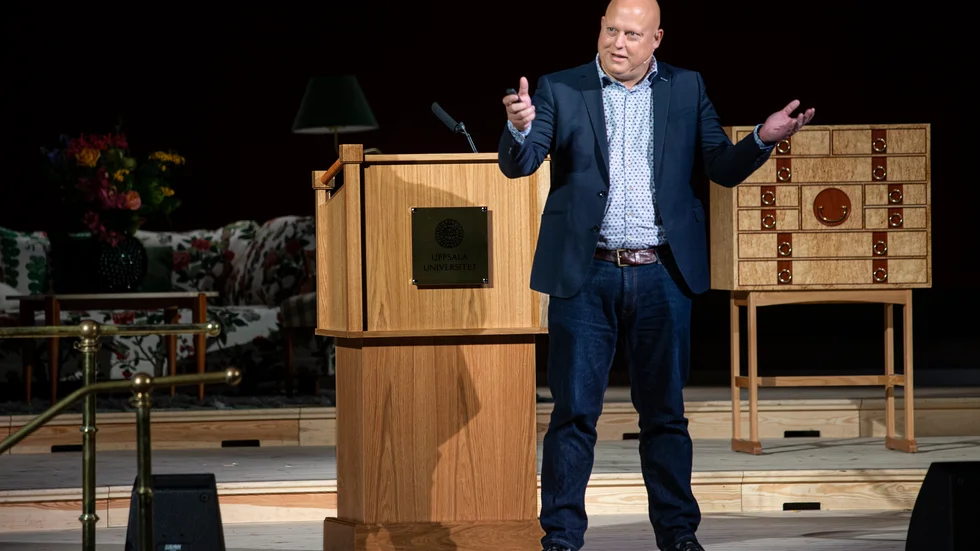 Biltillverkaren Christian von Koenigsegg berättade om sin udda entreprenörensresa under årets Anders Wall-föreläsning.