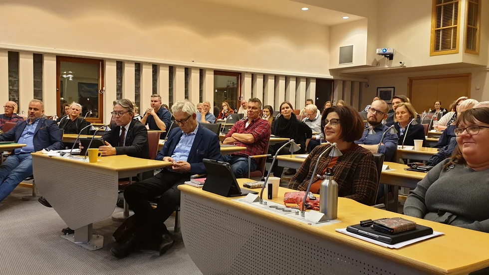 Budgetdiskussion  i Mjölby fullmäktige.