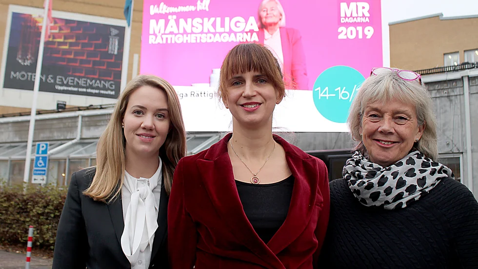 Mänskliga rättighetsdagarna arrangeras i Linköping för första gången. Tre personer som är starkt kopplade till arrangemanget är från vänster, Denisé Cassel (KD), Caroline Matsson, projektledare, och Margareta Kristensson, professor i folkhälsovetenskap och socialmedicin.