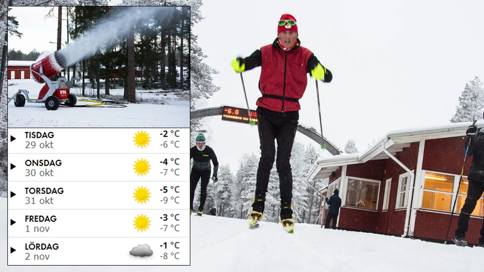 Om SMHI:s prognos för kommande vecka håller kommer Luleå kommun kunna göra tillräckligt med konstsnö för att få till ett första spår på Ormberget.
