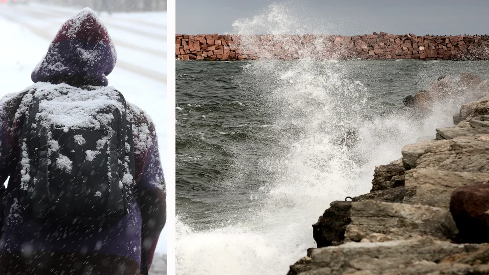 Under fredagen kan det komma att blåsa rejält - och även snöa på Gotland. 