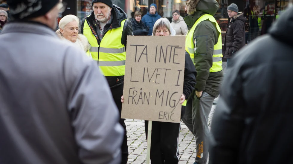 Under lördagen arrangerades en manifestation för elöverkänslige Eric Swanström. 