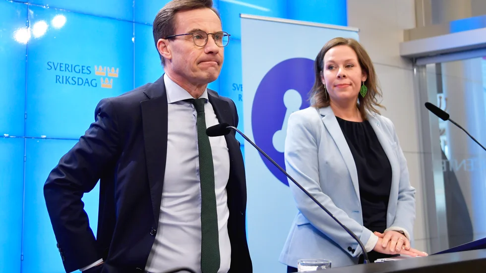Ulf Kristersson presenterade gårdagens förslag tillsammans med Maria Malmer Stenergard, Moderaternas migrationspolitiska talesperson.