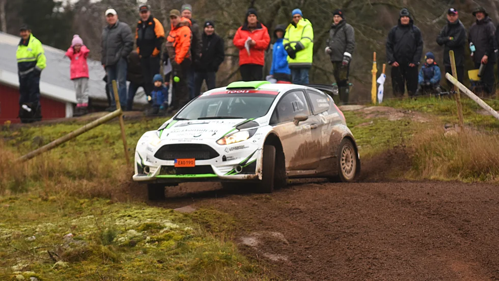 Christoffer Haglund tog hem tre av de fem sträckorna i Marknadsnatta. Segern på sistasträckan blev avgörande för hela rallycupen.