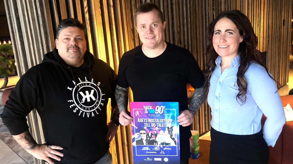Pontus Öberg, Kalles krog, Fredrik Nilsson, Piteå dansar och ler, och Ida Åhman, Pite havsbad samarbetar kring "Back to the 90's".