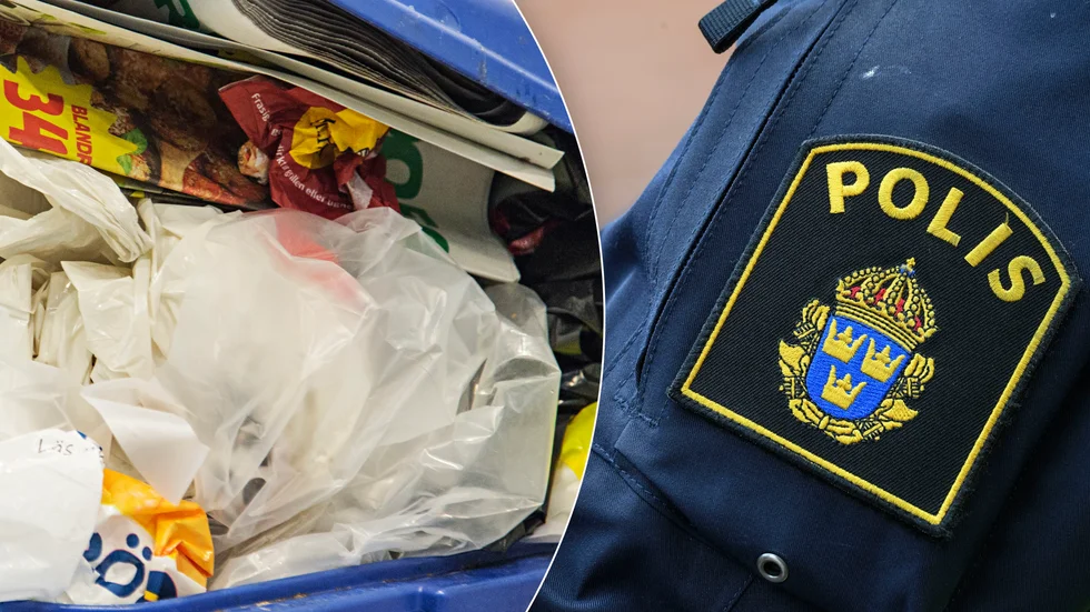 Polisen hittade amfetamin i sopptunnan hemma hos en man i 60-årsåldern boende i Flens kommun.