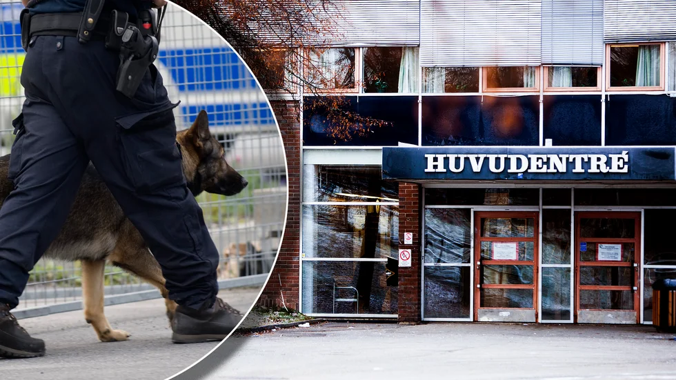 Polisen letade efter narkotika på Rekarnegymnasiet i Eskilstuna. Insatsen var planerad i samarbete med skolan.