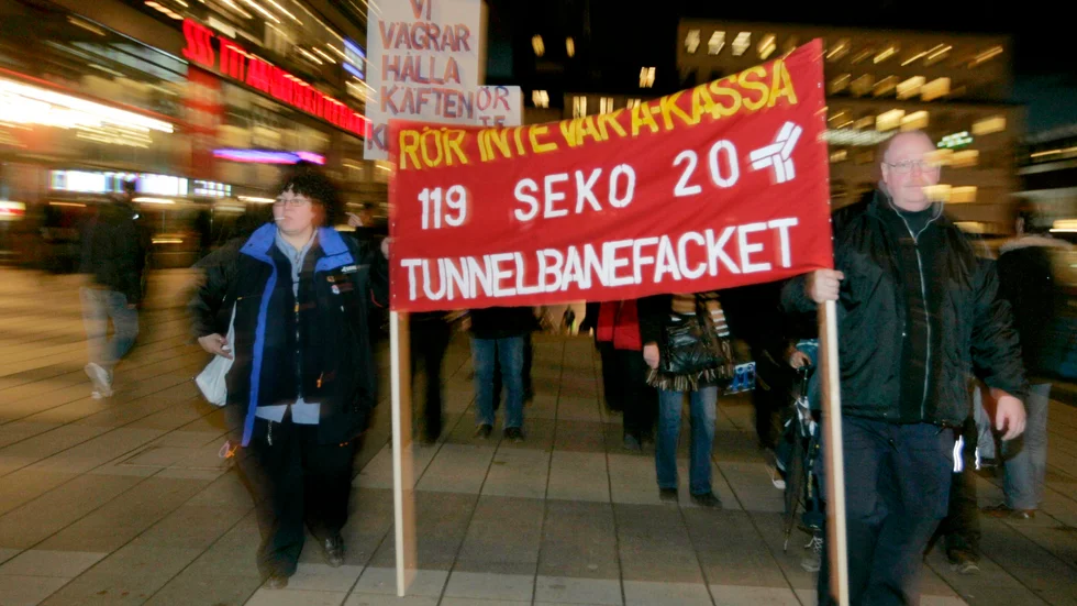 Villkoren i a-kassan engagerar. Här en demonstration 2006 mot den tidens förändringar i försäkringen.