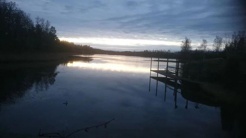 Solen på väg upp över Bönern.