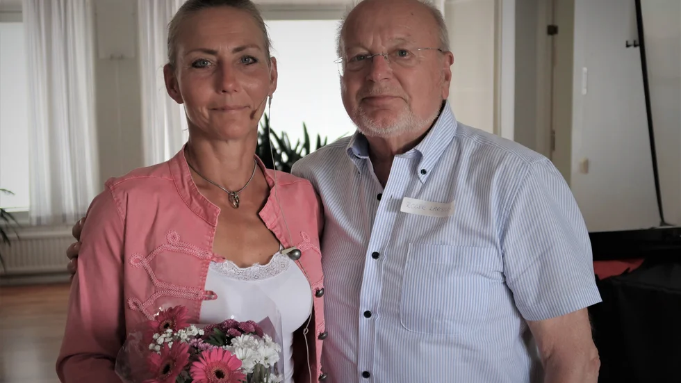 Cissi Lööw, Enköpings näringslivschef och Roger Larsson som valdes till Enköpingsklubbens ordförande.