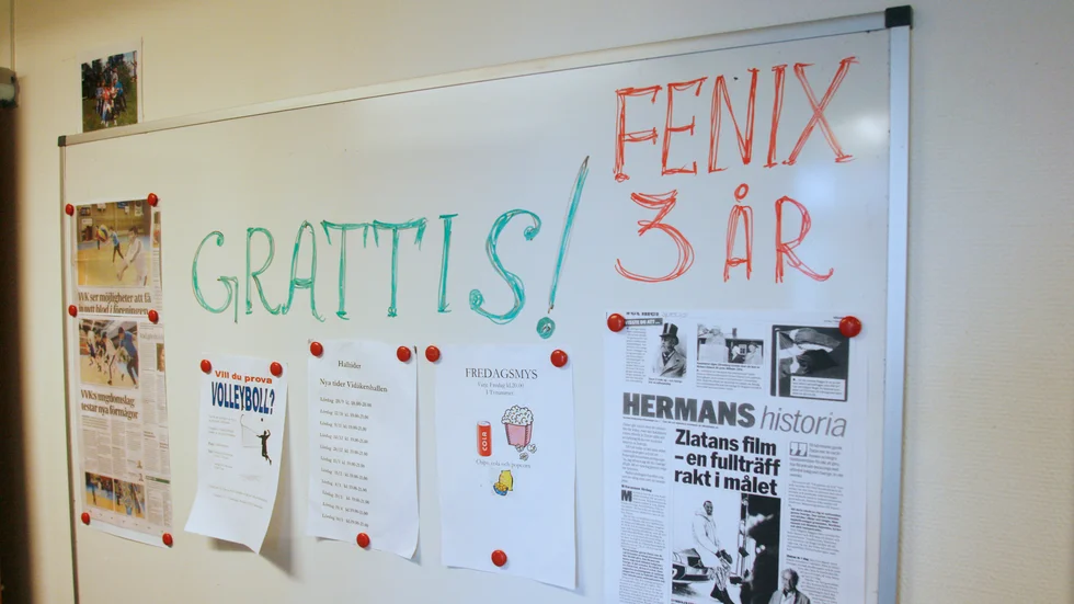 Fenix är ett av de boenden som byggdes upp för ensamkommande. 2014 firade man tre år. Nu finns bara ett tiotal ensamkommande kvar i kommunen.
