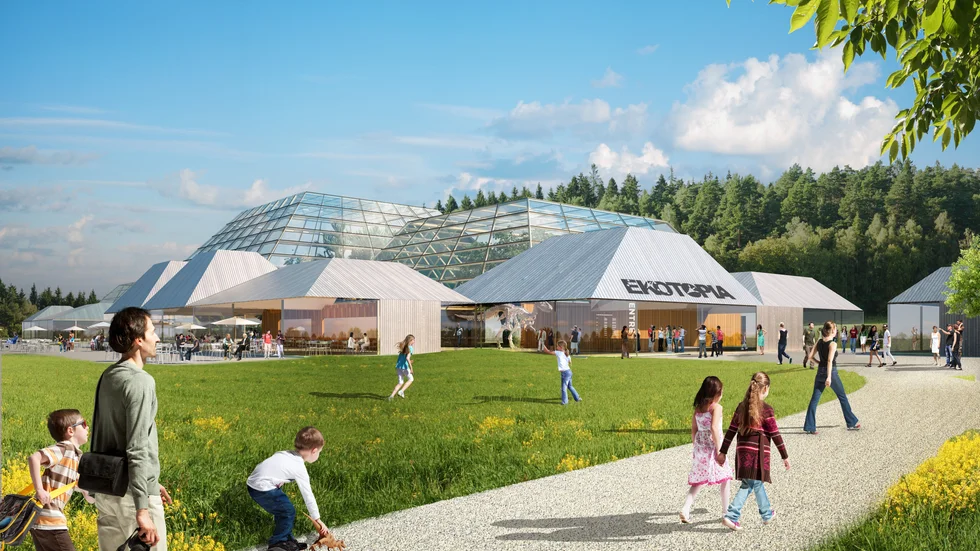 Så här kan parken Best planet, som tidigare gick under namnet Ekotopia, komma att se ut från utsidan.