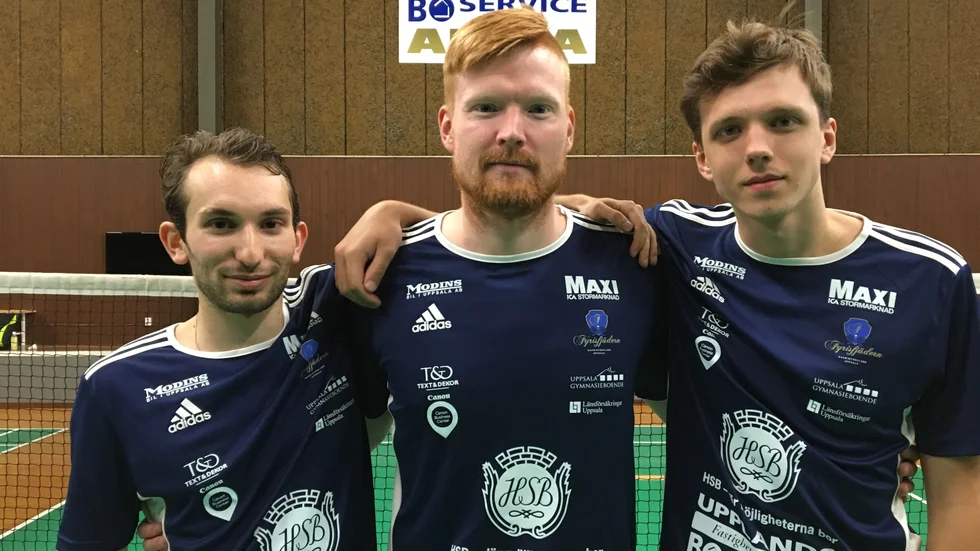 Josef Baroudi, Henri Hurskainen och Marcus Regenberg går på Badminton World Federation tränarutbildning.