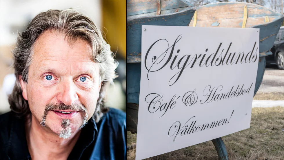 Ray Cooper uppträder på Sigridslunds café och handelsbod.