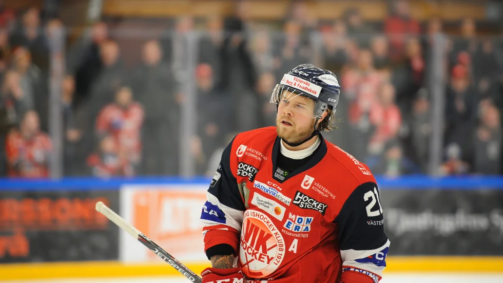 Victor Öhman skadade sig i VIK:s match mot Björklöven i fredags.