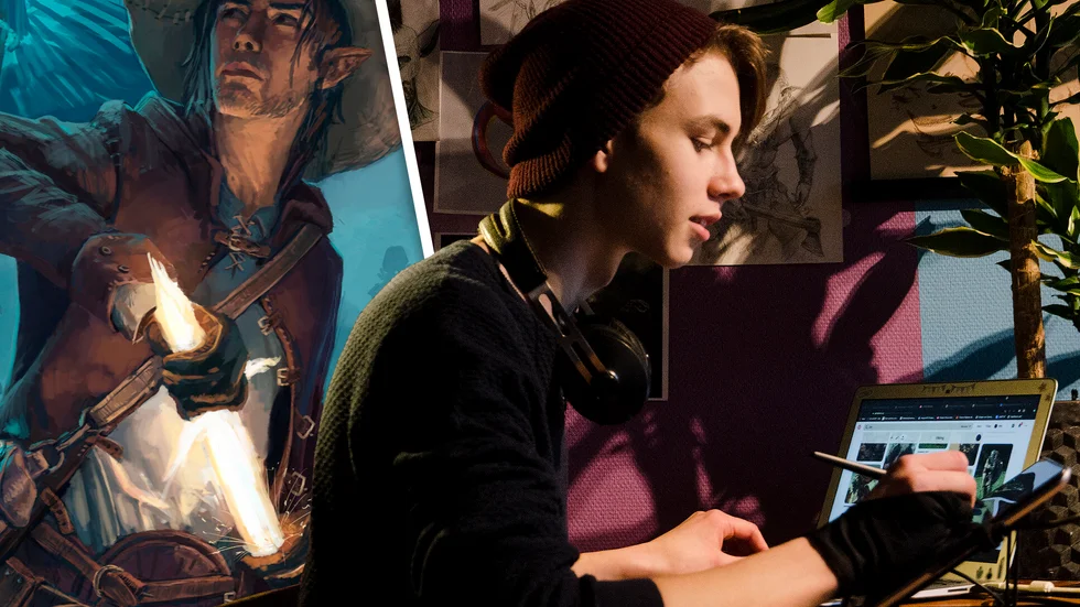 Nils Wellander från Nyköping är i princip självlärd illustratör och har med sina monster, folkväsen och fantasykaraktärer börjat få lockrop från flera etablerade spelföretag.