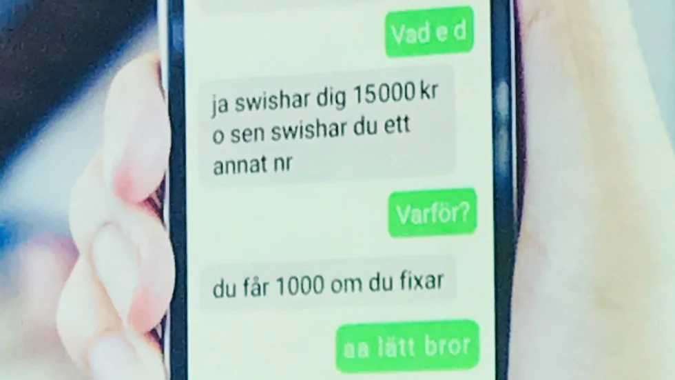 Nordea varnar för sådana meddelanden. Tina Sandvik, vice chef för Personal Banking Sverige på Nordea, ger detta råd: "Bli inte penningmålvakt."