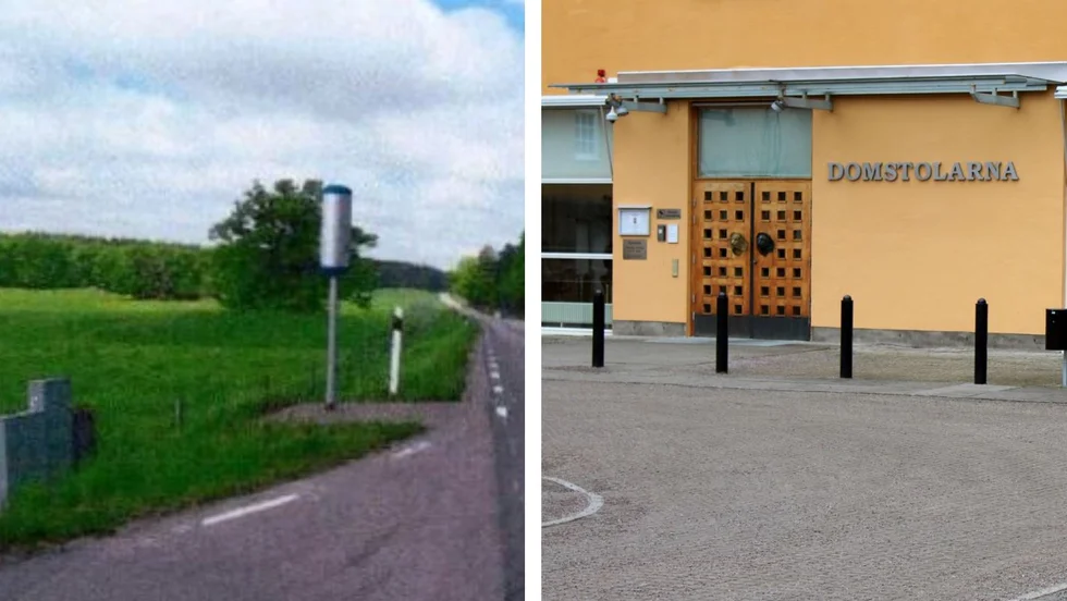 Den 58-årige mannen nekar till att ha kört för fort på riksväg 35 vid Rödsten. 