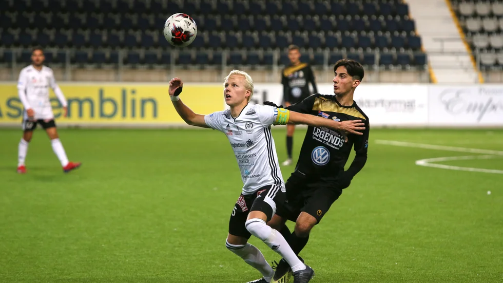 Motala AIF:s kapten Simon Karlsson var gästernas bästa  spelare mot AFK Linköping.