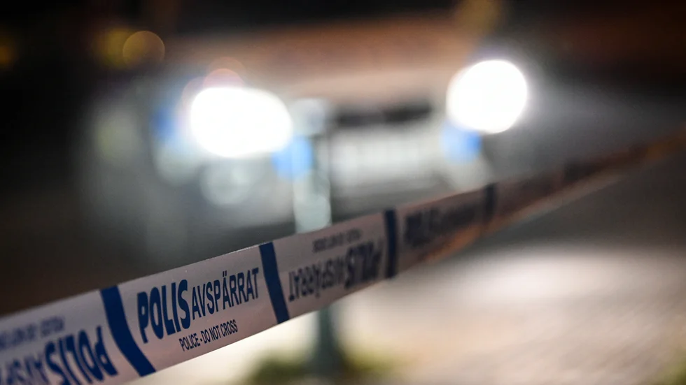 Platsen har spärrats av av polis.