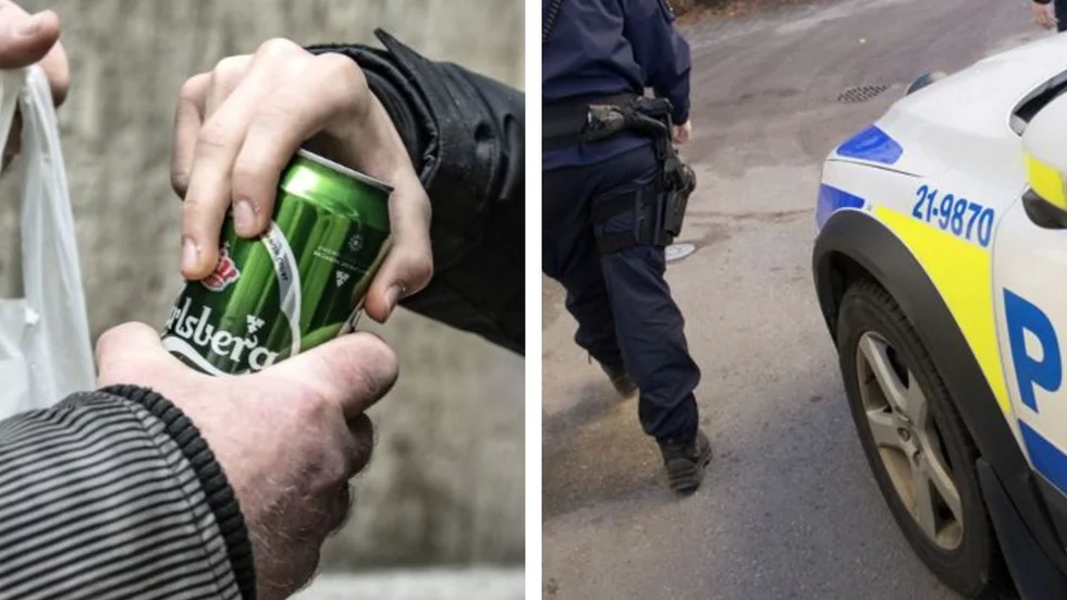 En man i 20-årsåldern misstänks ha langat alkohol till ungdomar på en gymnasieskola.