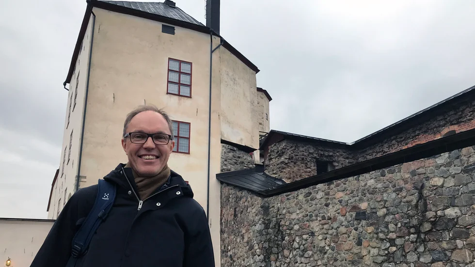 Mats Pettersson, ny kommundirektör, presenterade sig själv under fredagens tillställning på Nyköpingshus.