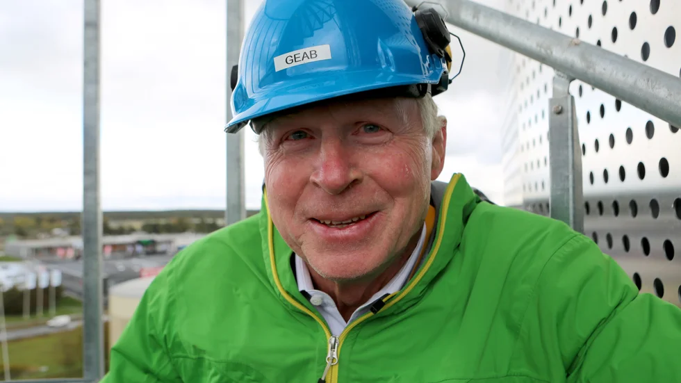 Adrian Berg von Linde, vd för Geab. På torsdagen invigdes det nya ackumulatortornet.