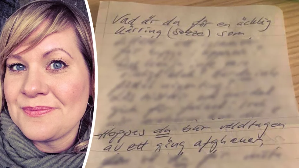 Det handskrivna brevet innehåller en mängd personangrepp och kritiserar även Ylva Stadell som politiker.