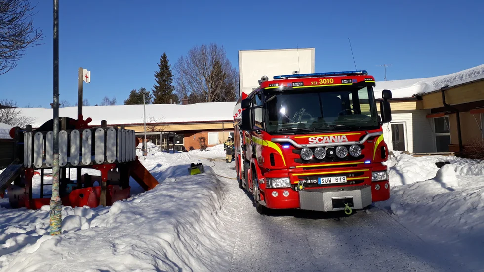 Brand på förskola i Boden.
