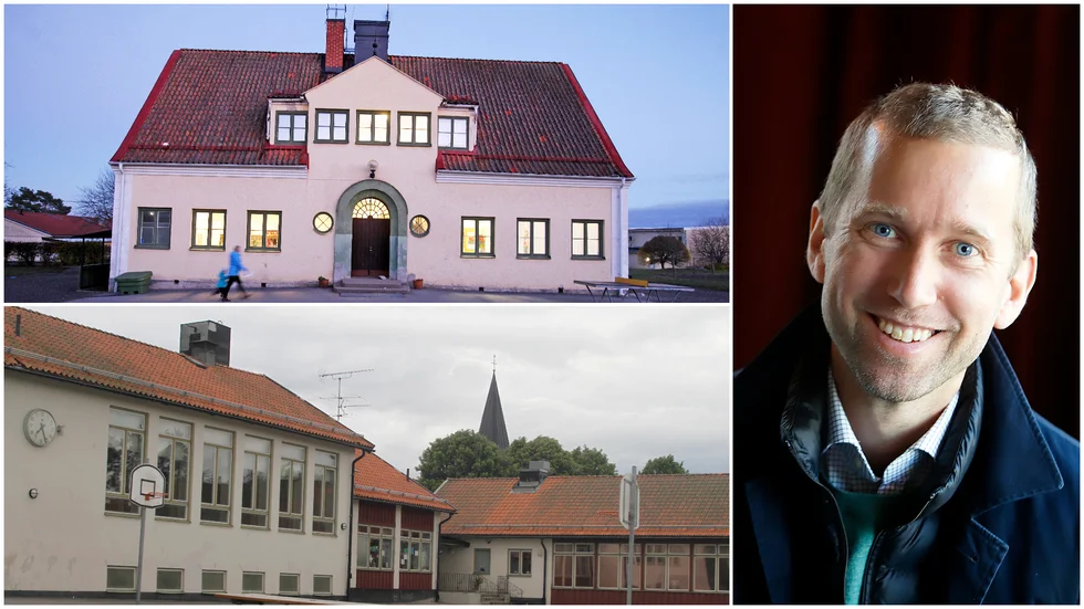 Härad och Länna skola ska säljas men kommunens förskolor ska vara kvar, säger kommunstyrelsens ordförande Jacob Högfeldt (M).